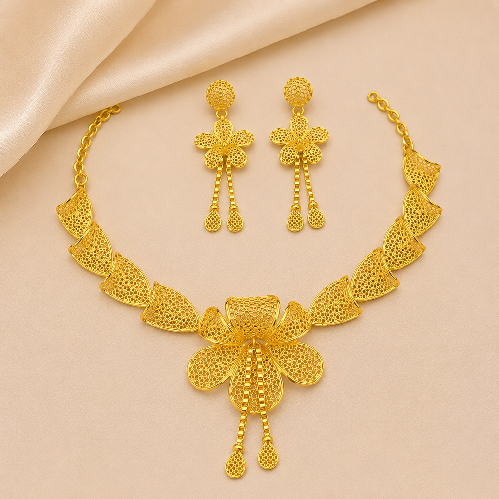 Elegant Gold Bridal Jewelry Set