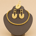 Gold Chain, Earrings & Ring Set
