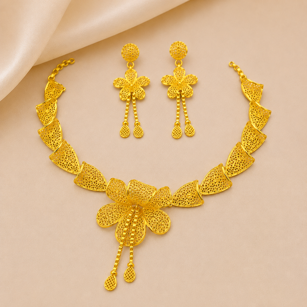 Elegant Gold Bridal Jewelry Set