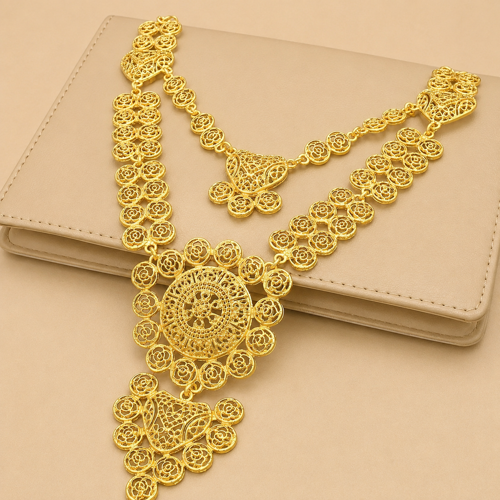 Women's 24K Gold Necklace Set