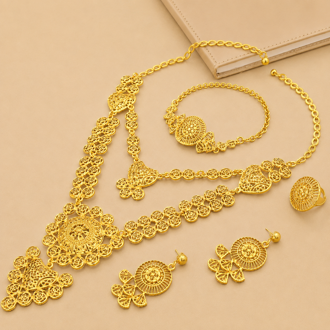 Women's 24K Gold Necklace Set