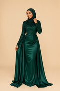 Elegant Long Sleeve Evening Dress