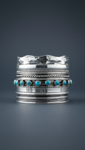 Stacked sterling silver cuff bracelets