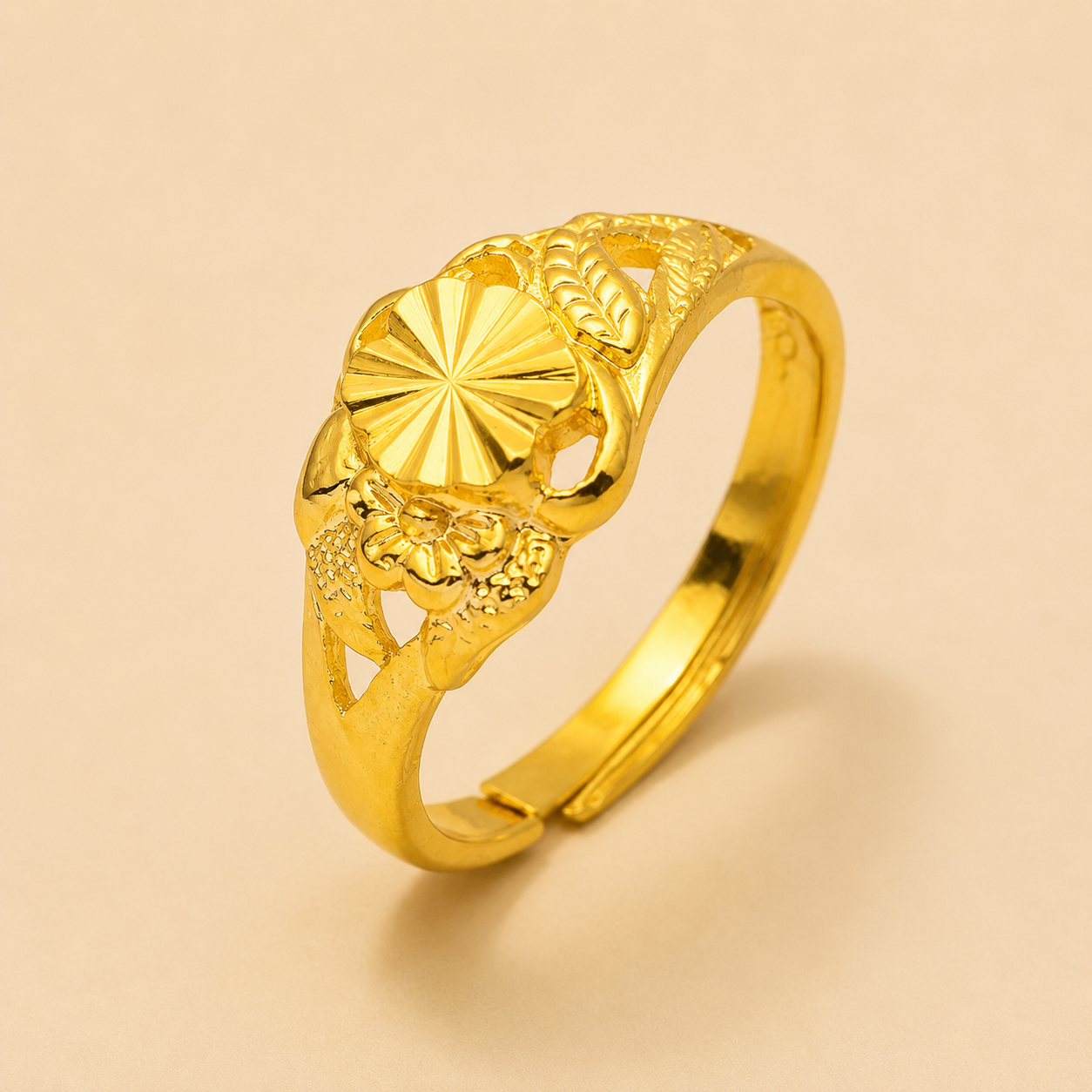 Luxury Adjustable Floral Ring