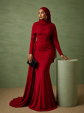 Evening Dress  Sleeve Mermaid