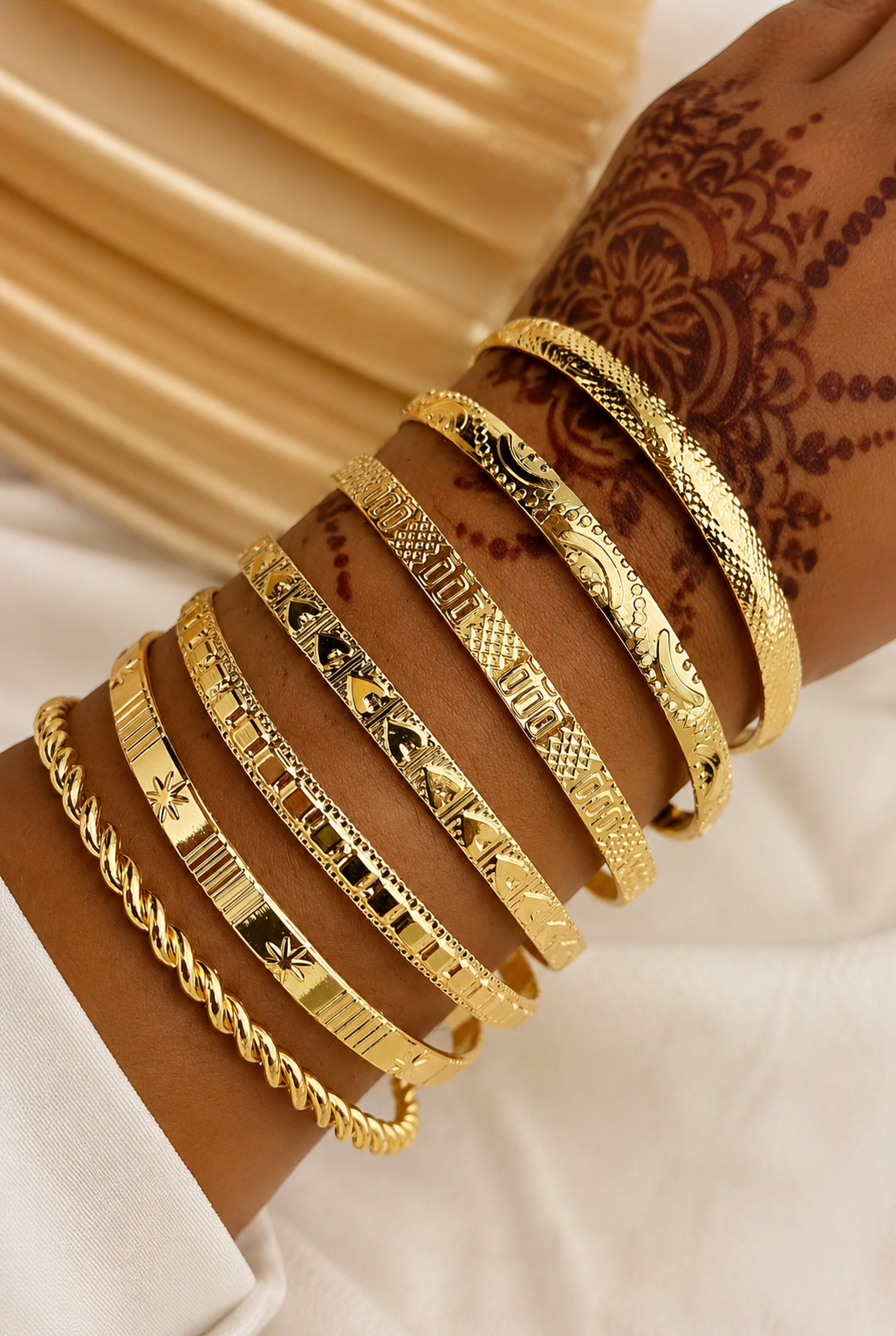 Punk Gold Bracelet Set