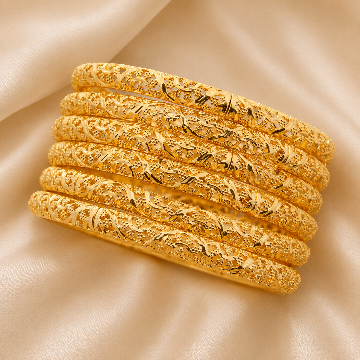 Elegant Gold 6PCS Bangles