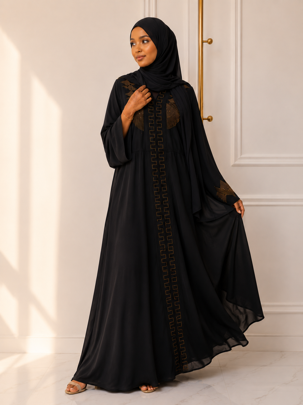 Stylish and versatile cardigan-style abaya