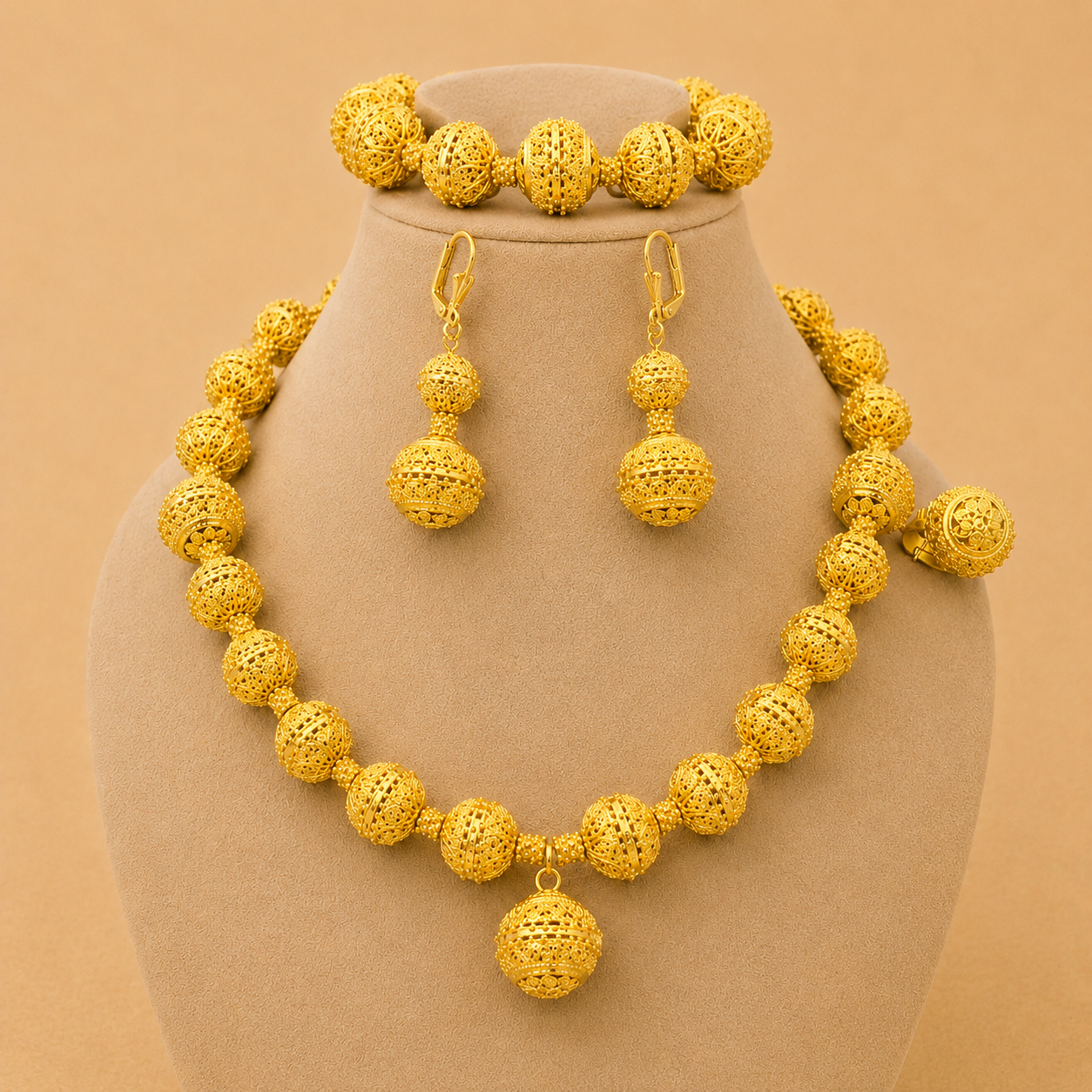 Complete Gold Bridal Jewelry Set