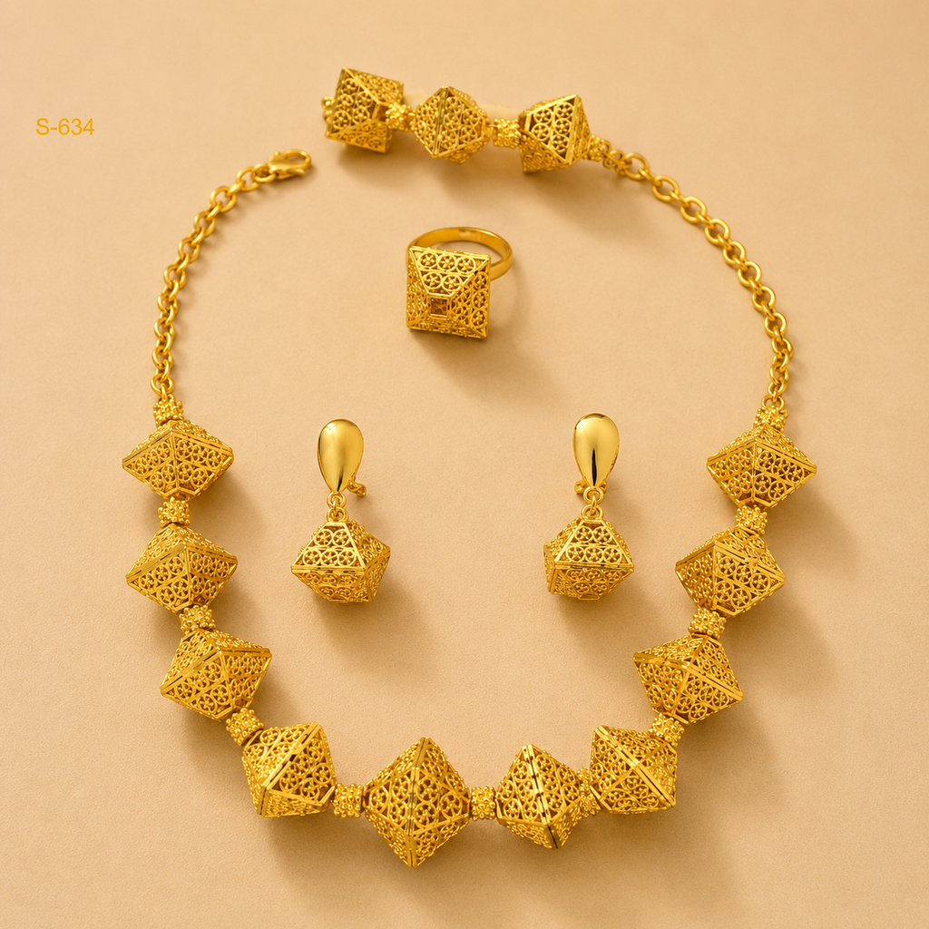 Complete Gold Bridal Jewelry Set