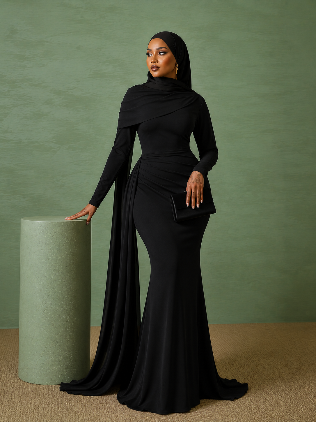 Evening Dress  Sleeve Mermaid