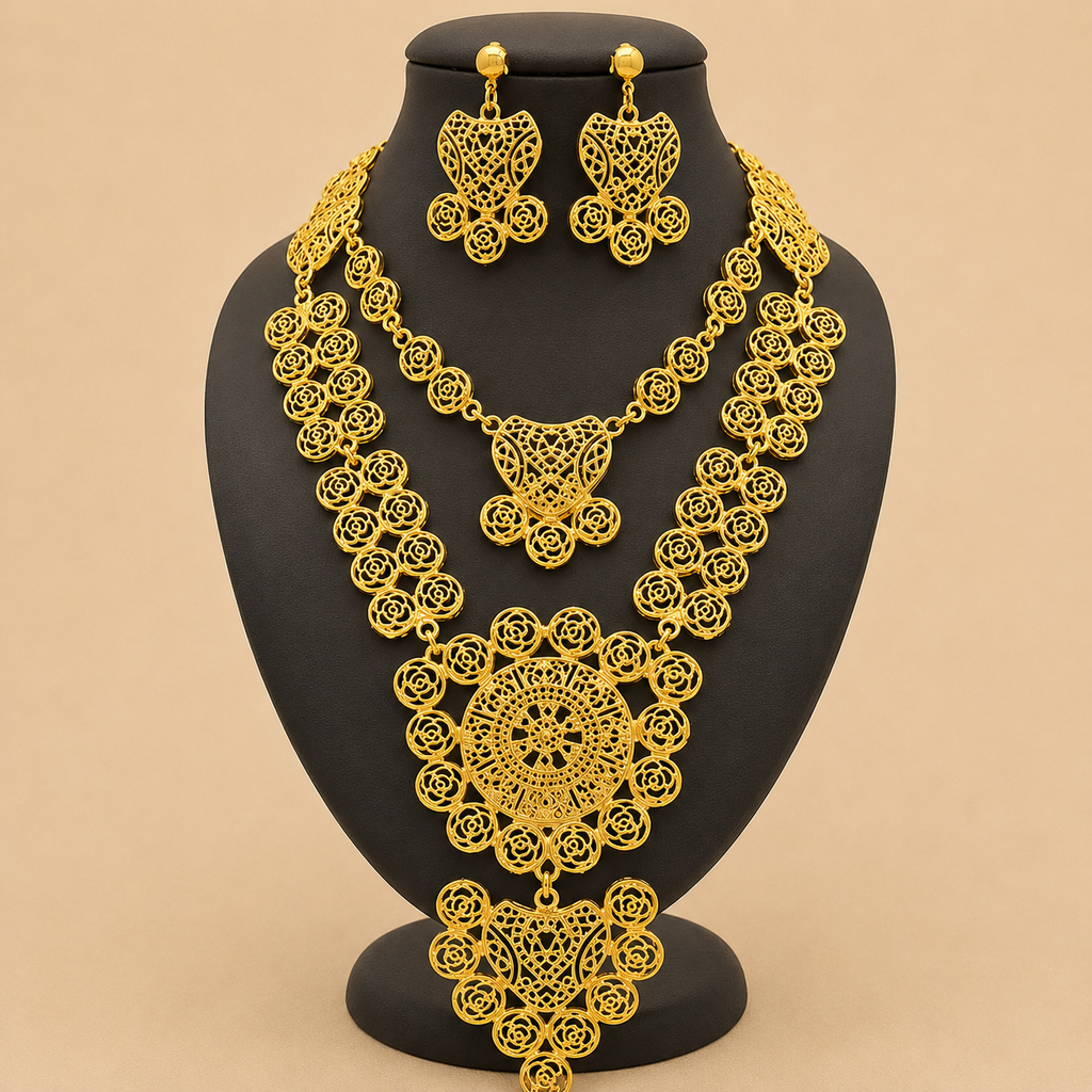 Women's 24K Gold Necklace Set