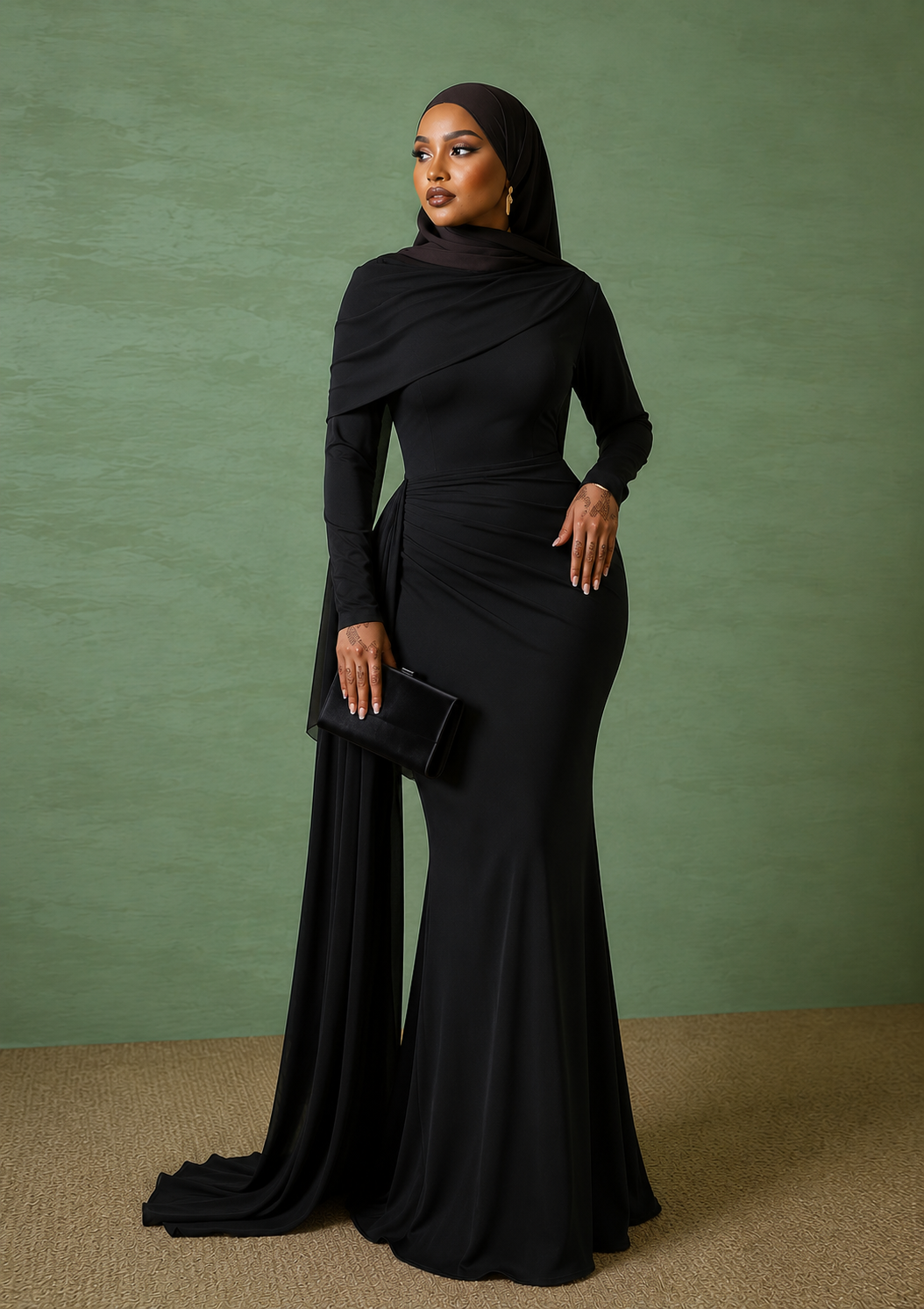 Evening Dress  Sleeve Mermaid