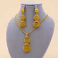 Gold Droplet Wedding Jewelry Set