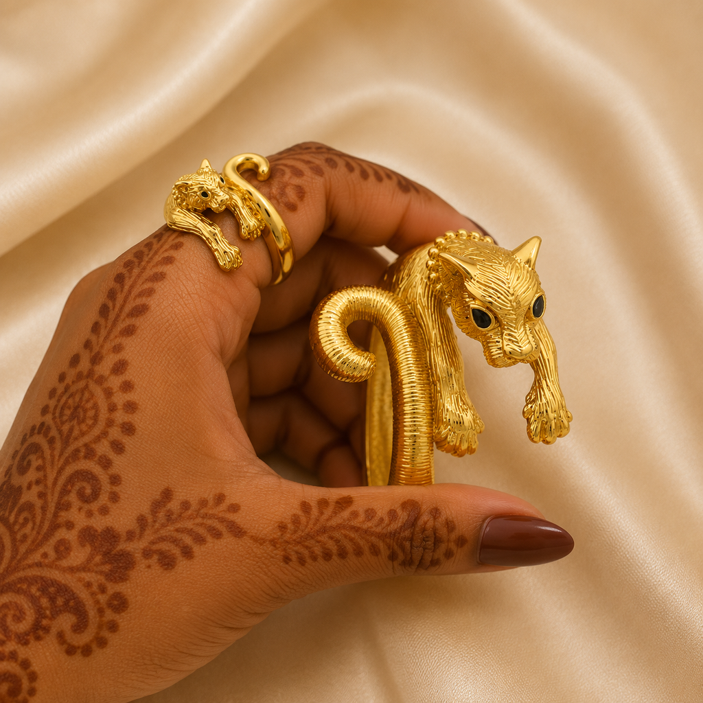 Leopard Gold Jewelry Set