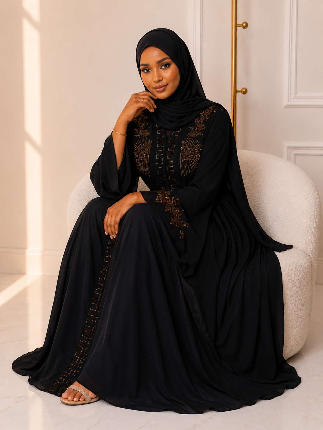 Stylish and versatile cardigan-style abaya