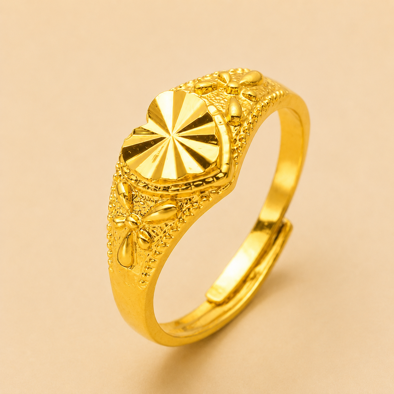 Luxury Adjustable Floral Ring