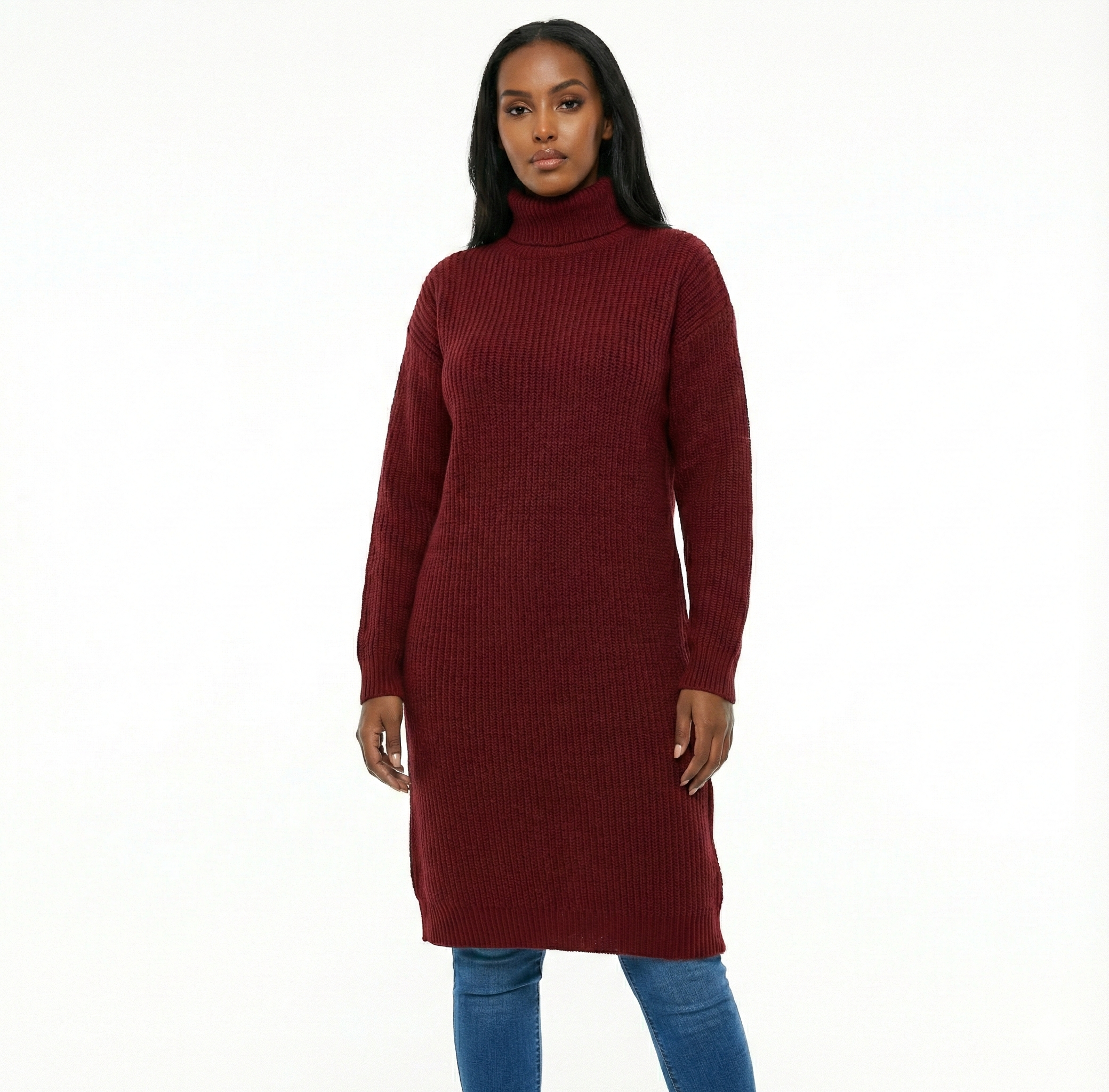 Long Sweater Winter Warm Women Sweater Dress