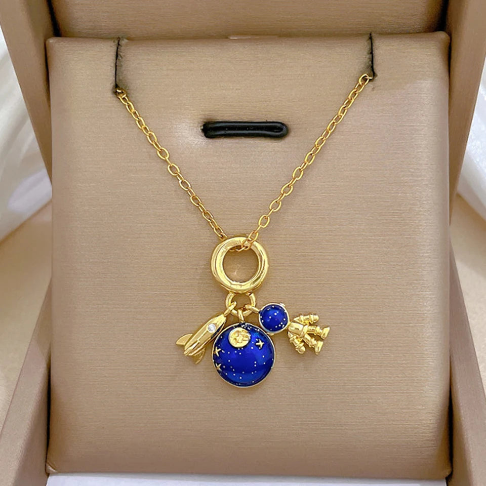 Planet Pendant Necklace