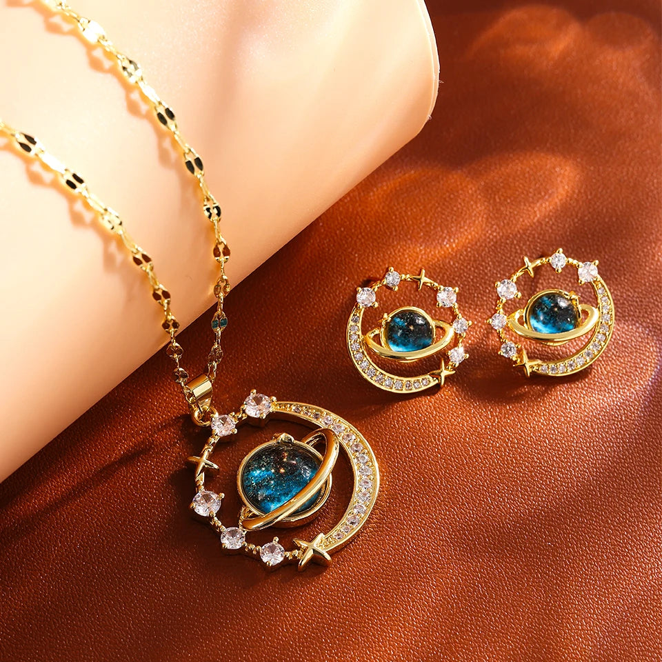Planet Pendant Necklace