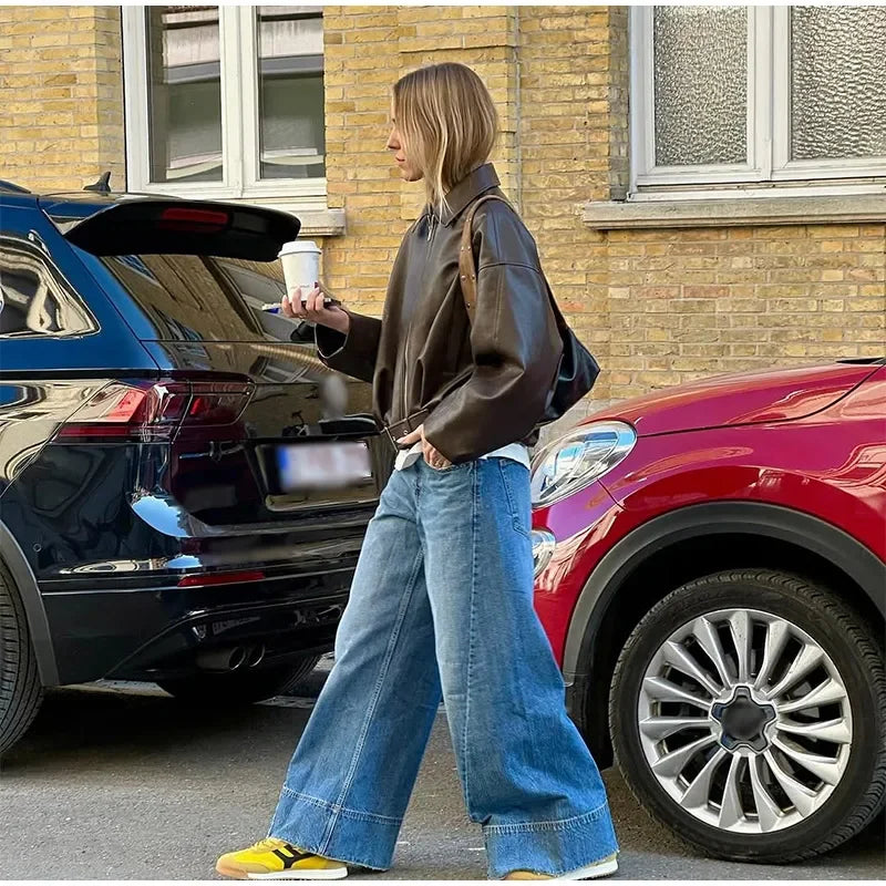 PU Leather Bomber Jackets