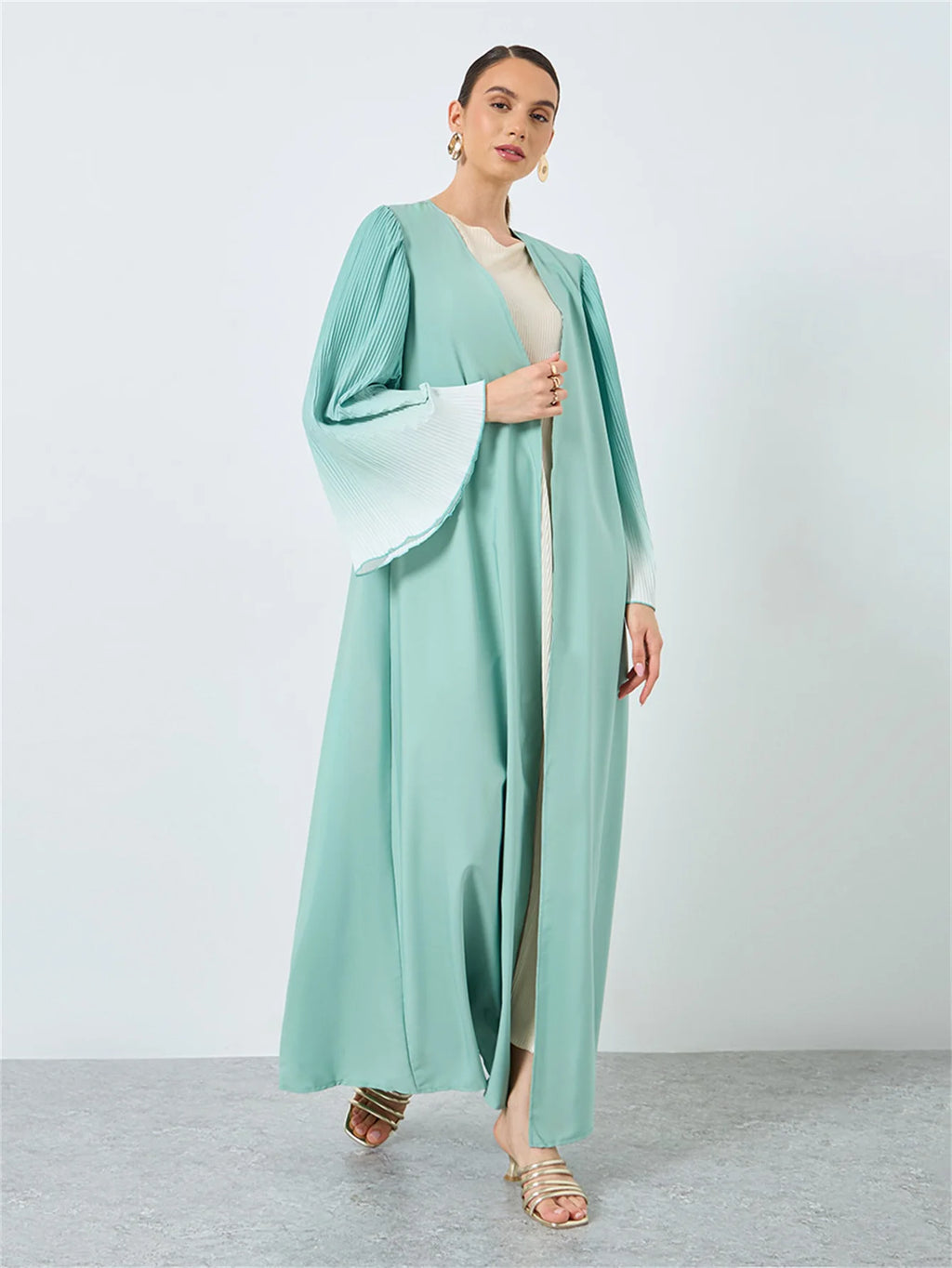 Flare Sleeve Open Abaya