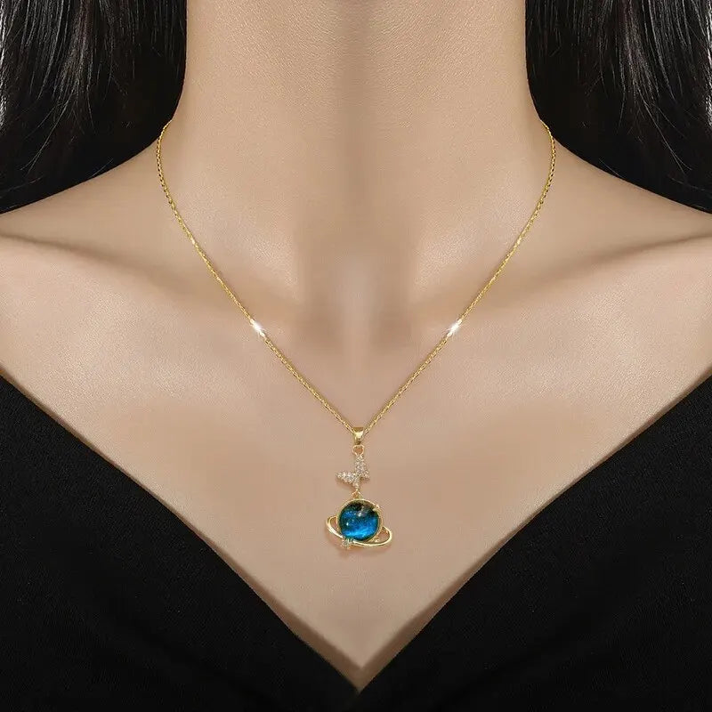 Planet Pendant Necklace