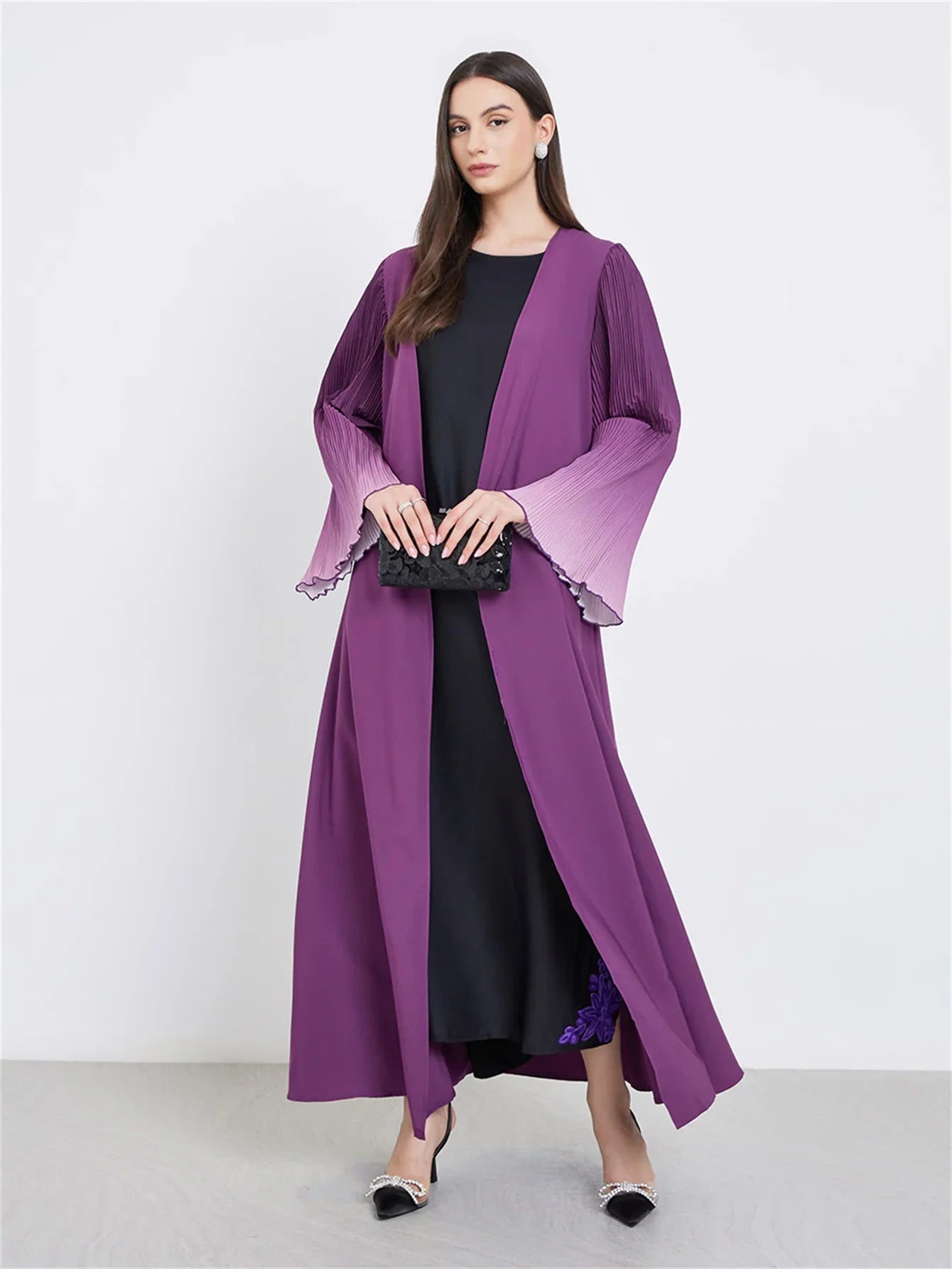 Flare Sleeve Open Abaya