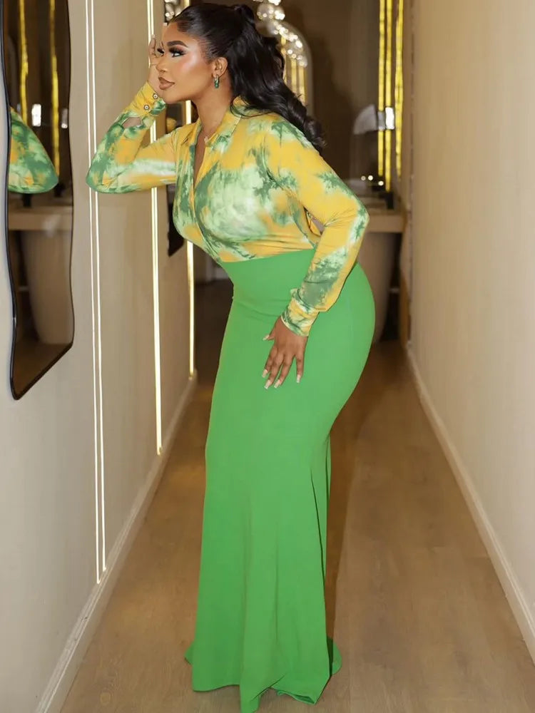 Elegant African Kaftan Dress