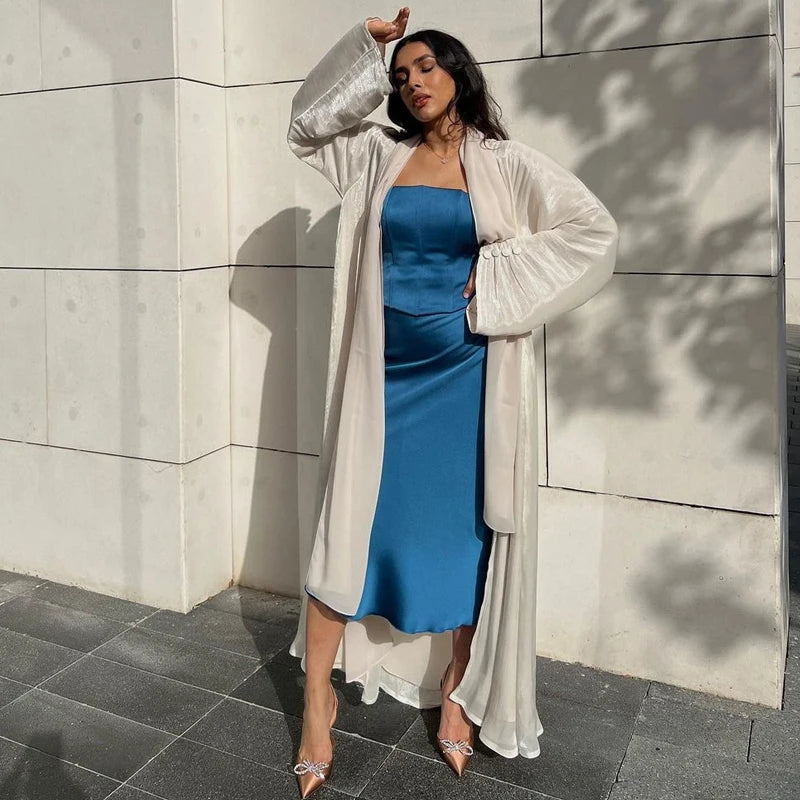 Satin Open Abaya