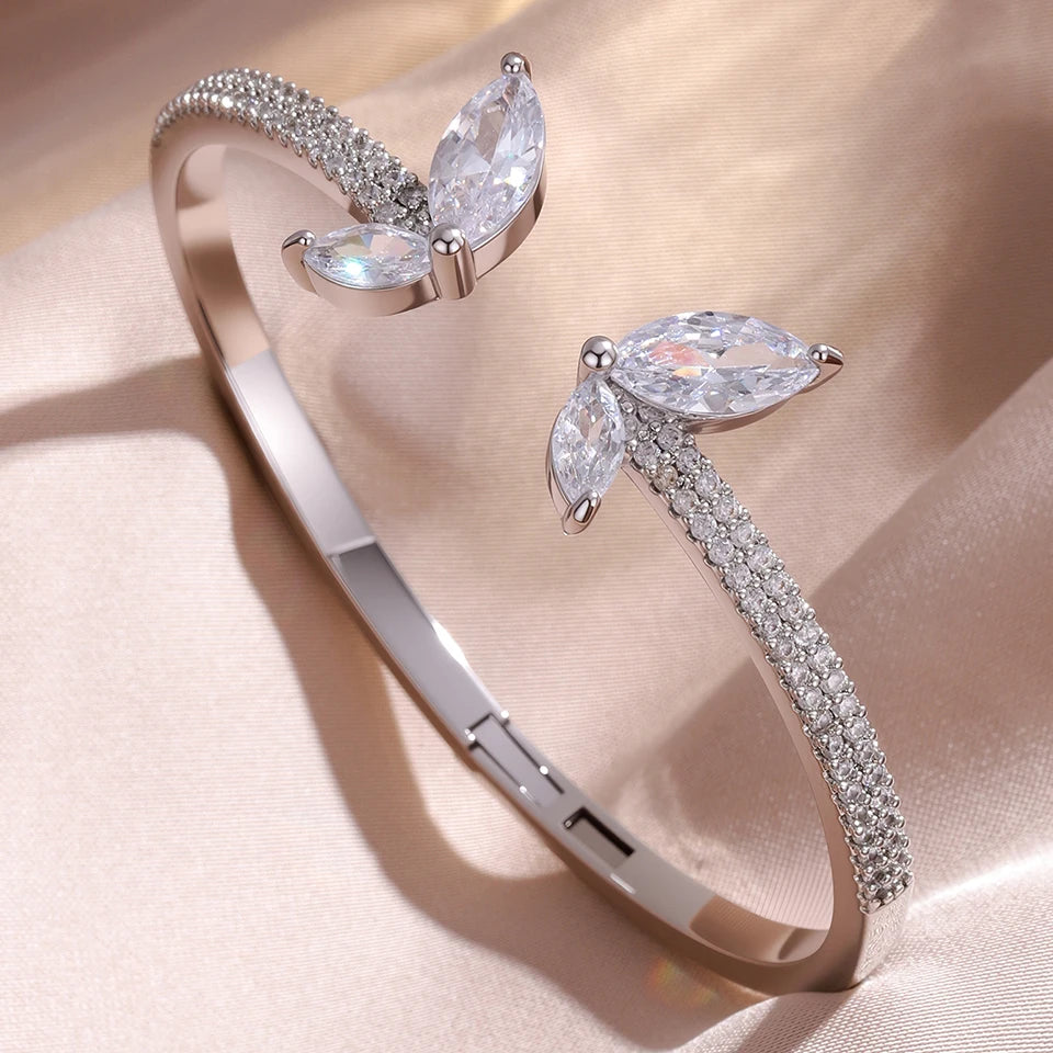 Luxury Zircon Cuff Bangle