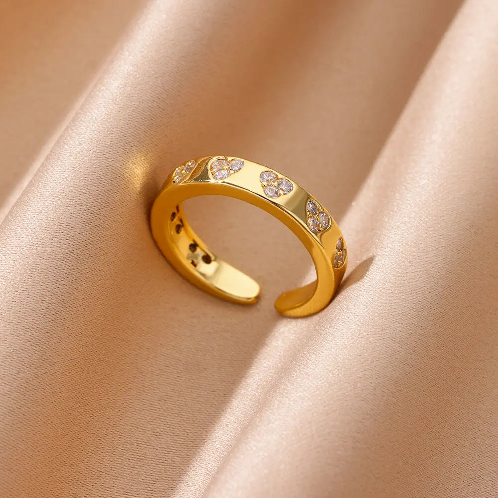 Heart Zircon Ring