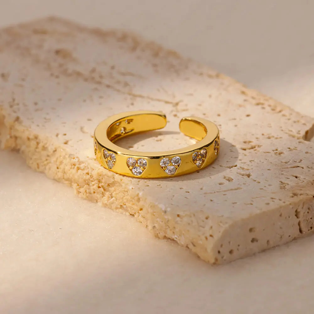 Heart Zircon Ring