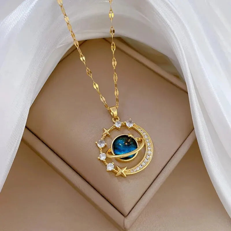 Planet Pendant Necklace