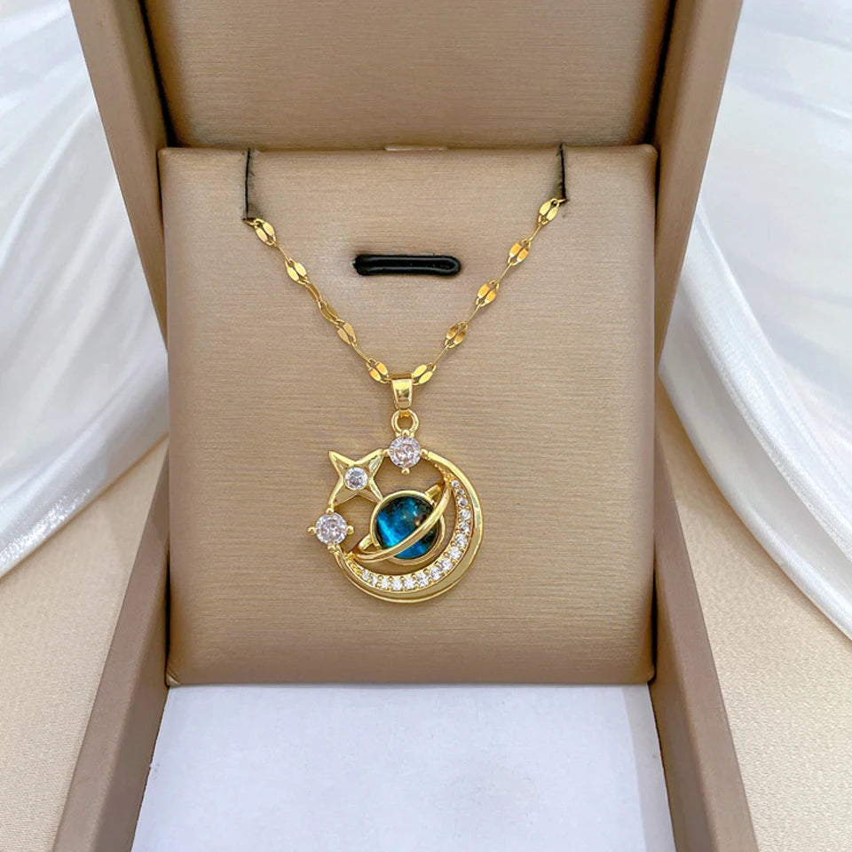 Planet Pendant Necklace