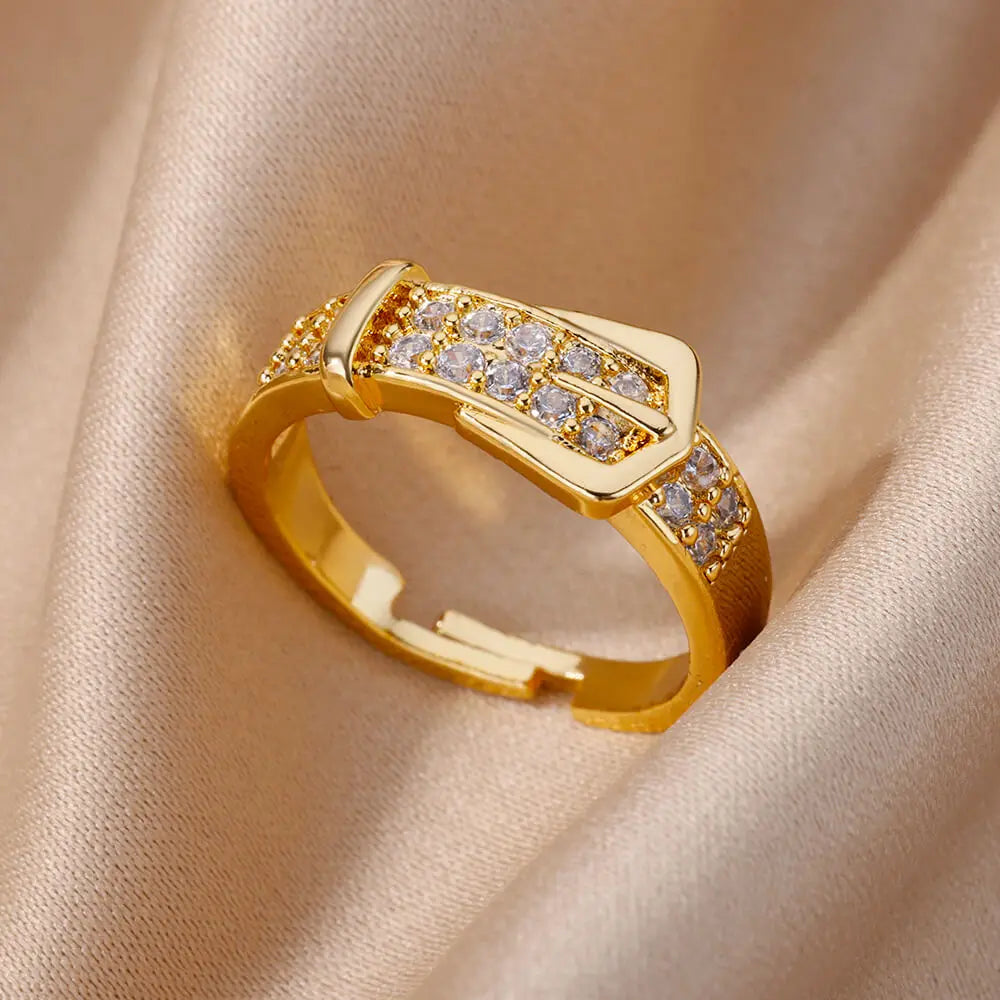 Geometric Belt Ring