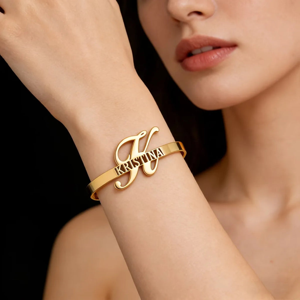 Custom Name Double Bangle