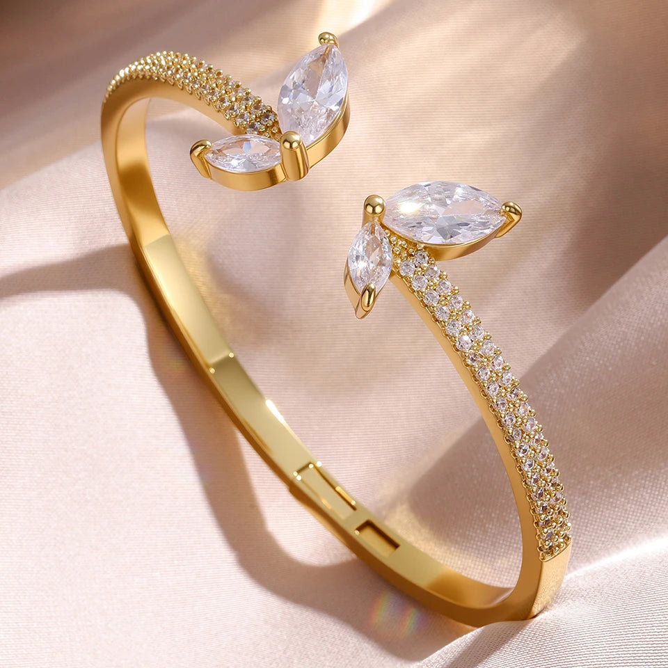 Luxury Zircon Cuff Bangle