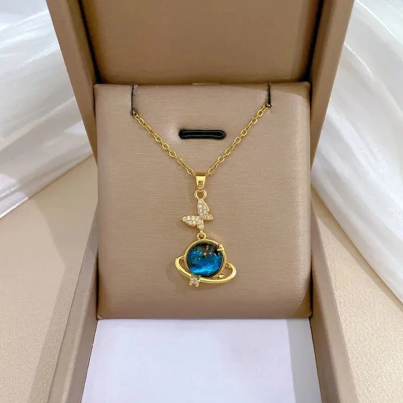 Planet Pendant Necklace