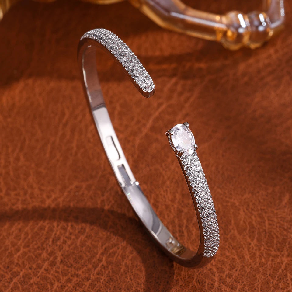 Luxury Zircon Cuff Bangle