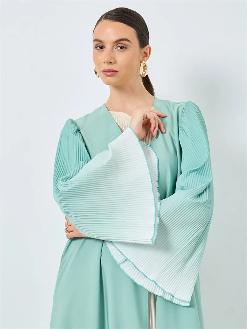 Flare Sleeve Open Abaya