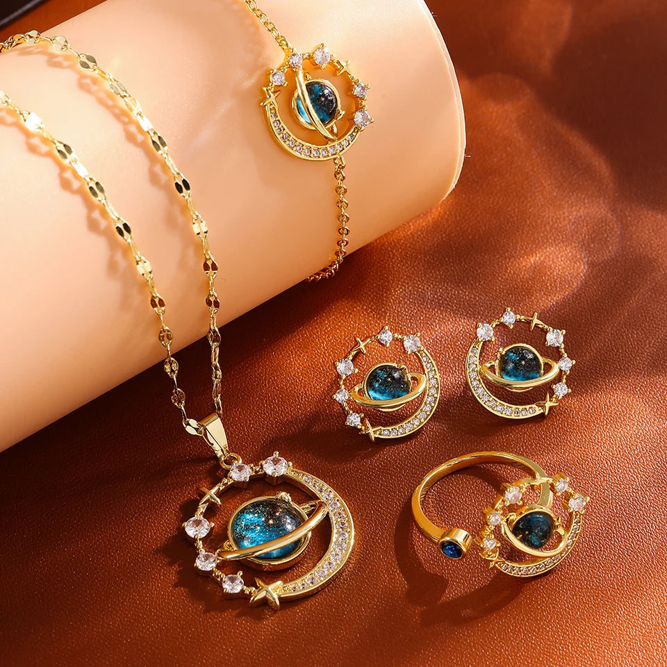 Planet Pendant Necklace