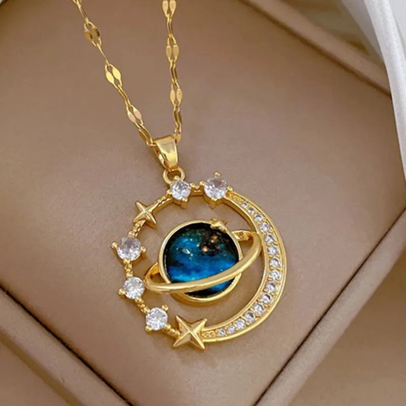 Planet Pendant Necklace