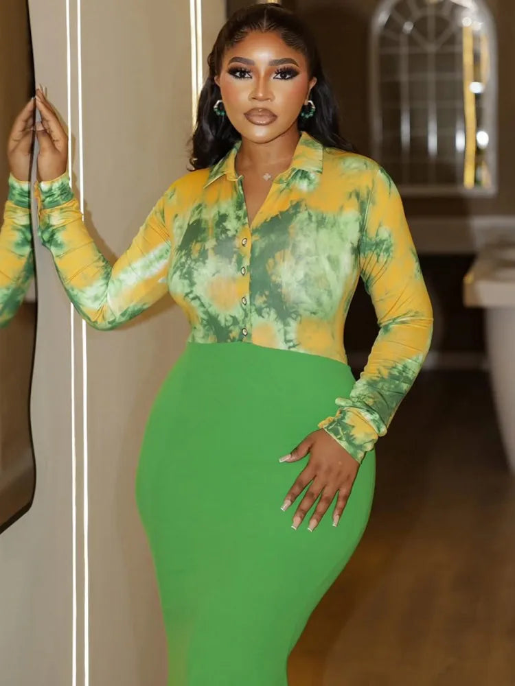 Elegant African Kaftan Dress