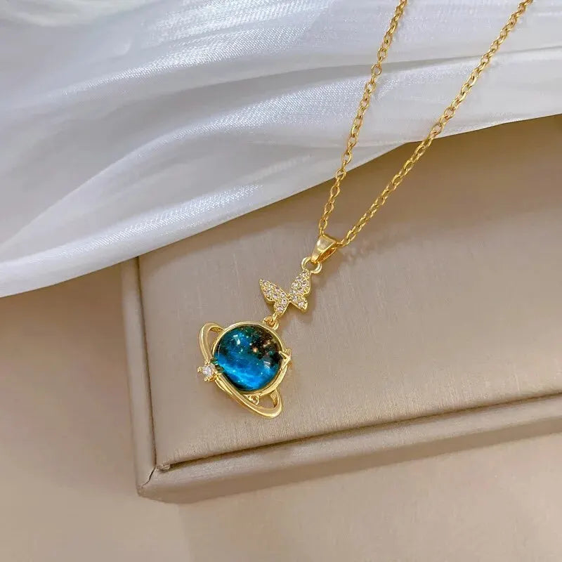 Planet Pendant Necklace