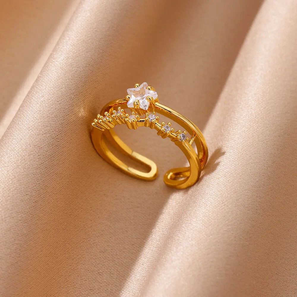 Heart Zircon Ring