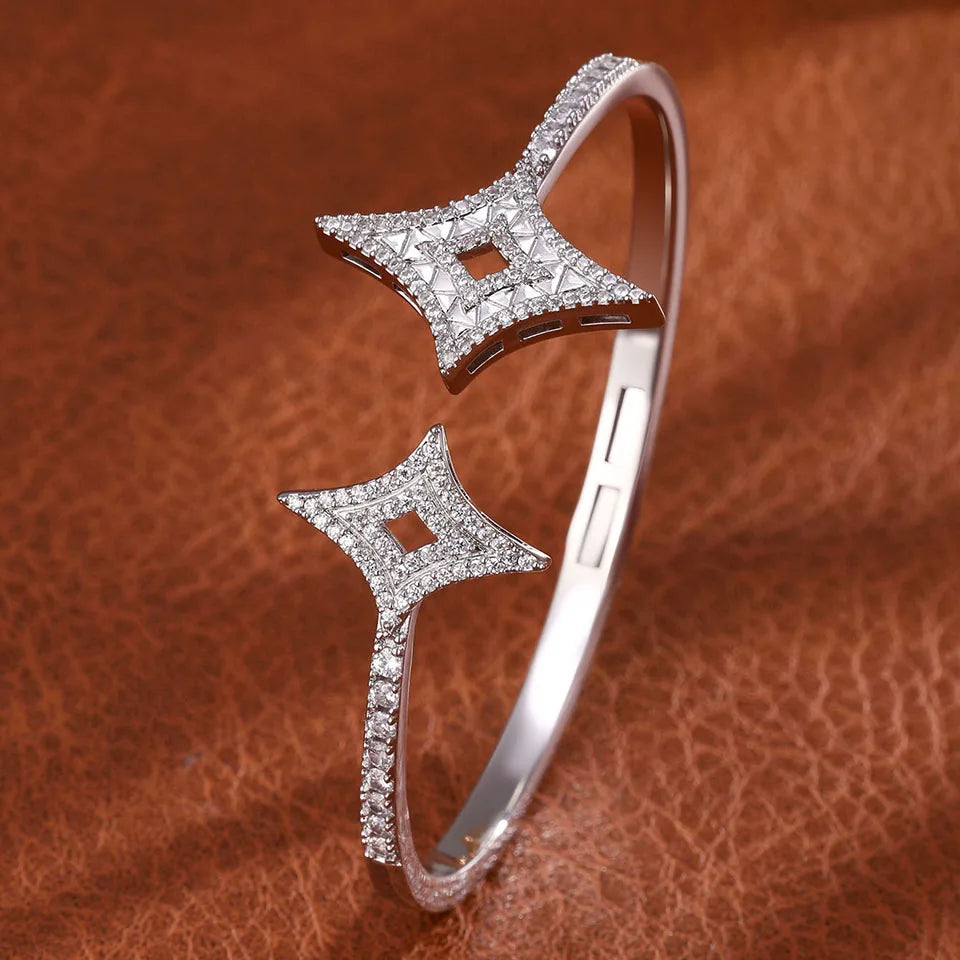 Luxury Zircon Cuff Bangle