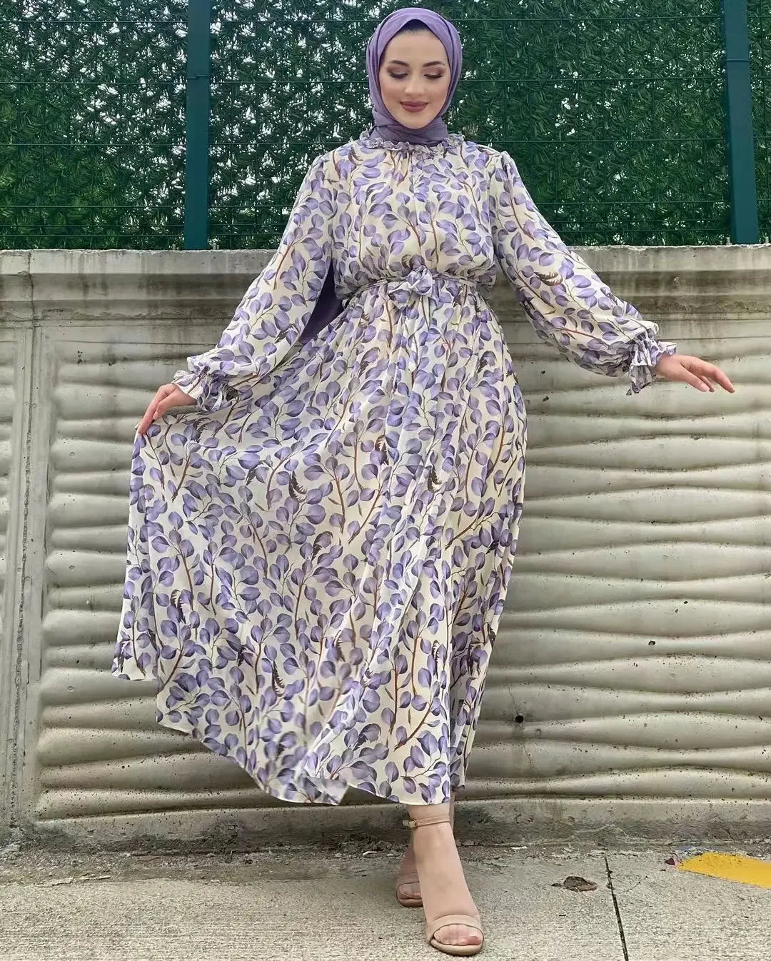 Elegant Chiffon Muslim Dress