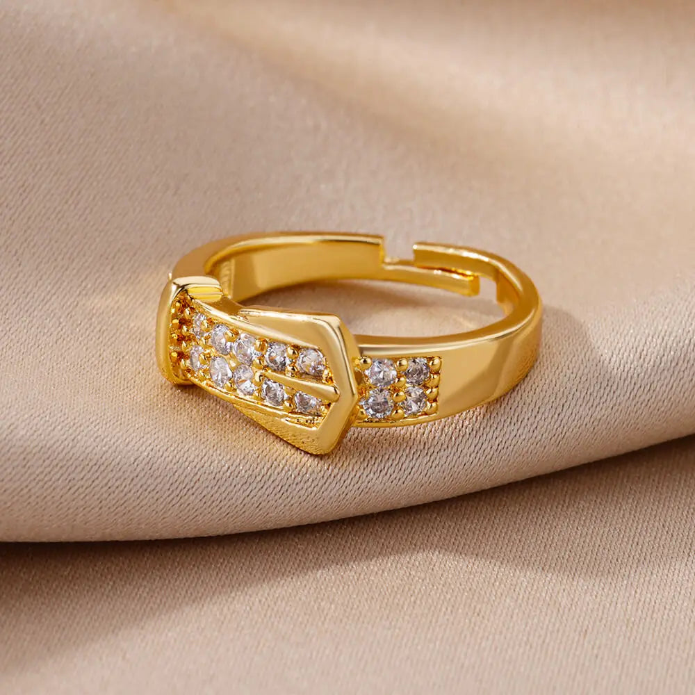 Geometric Belt Ring