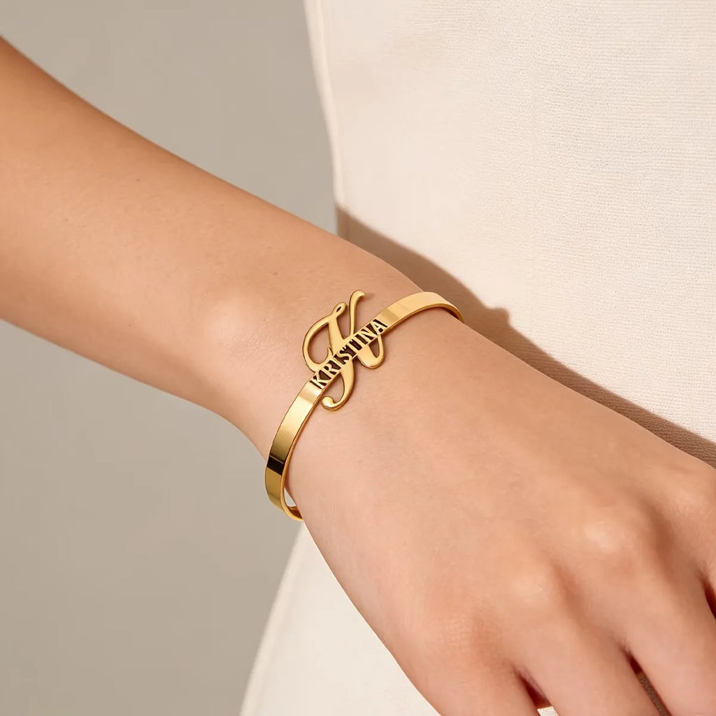 Custom Name Double Bangle
